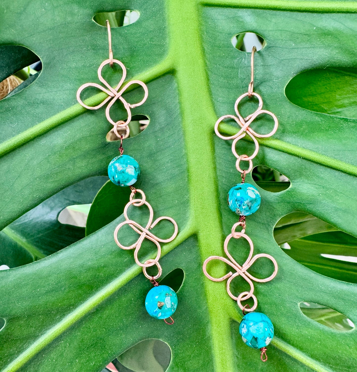 Four leaf clover earrings