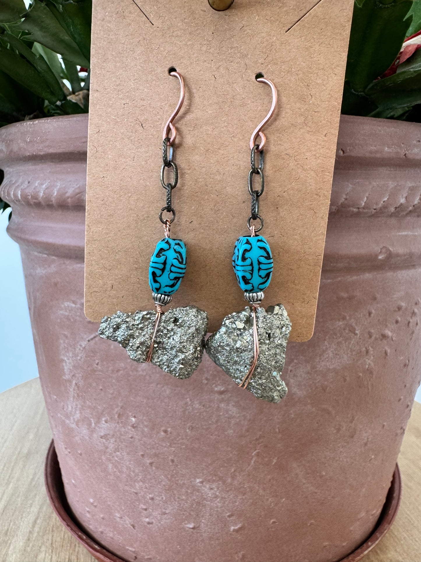 Pyrite ear hangers